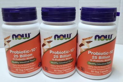 NOW Foods Supplements, Probiotic-10 , 25 Billion, with 90 Count (3 pack of 30)