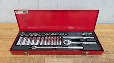 Stanley Proto J54126, 1/2" Drive, 12pt Deep and Shallow Socket Set w/ Ratchet