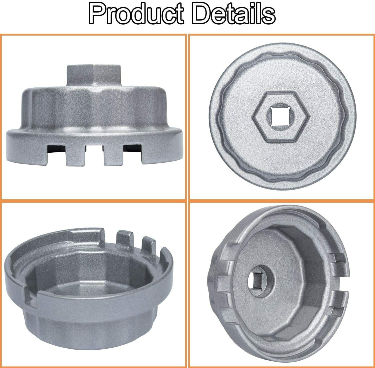 64mm Oil Filter Wrench Cap Tool for Toyota Tundra Camry RAV4 Sienna Lexus V6 V8