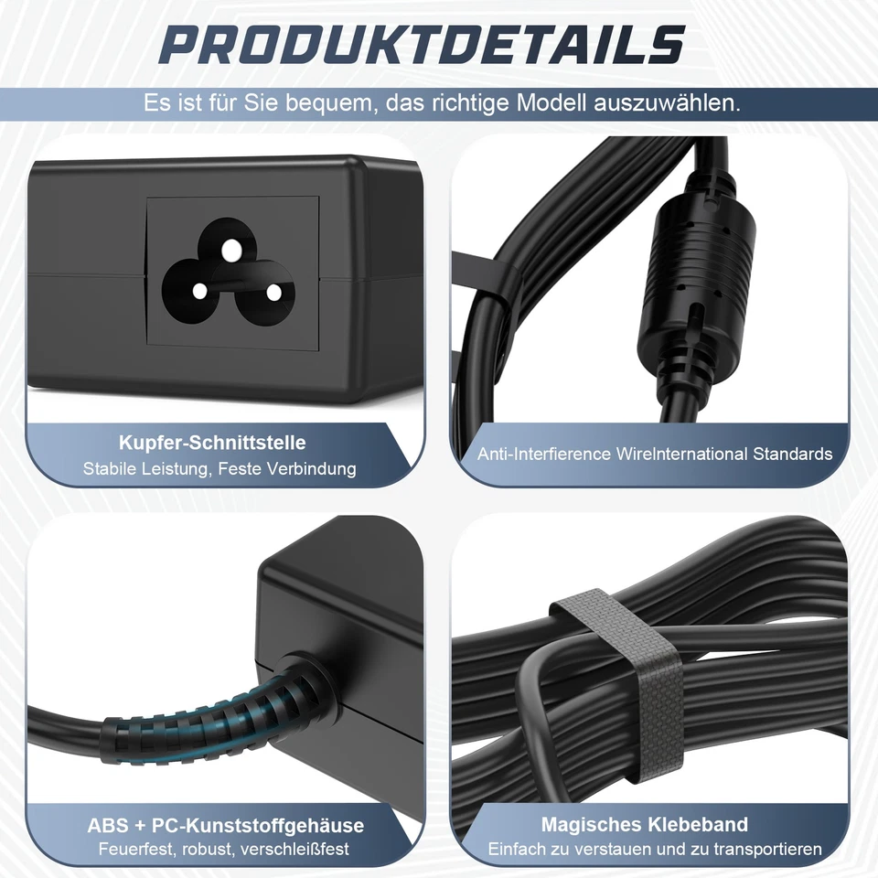 Notebook Ladegerät Ladekabel 19V 3,42A 65W für ASUS, Medion akoya, TOSHIBA - Bild 4 von 4