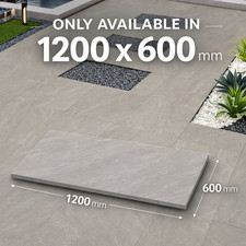 2cm Porcelain Paving Slabs Matt Grey Concrete Outdoor Garden Patio Tiles Pallet