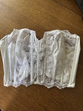 Victoria s Secret Vintage White 90s Corset Lace Bra, 36C