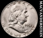 1952 Silver Franklin Half Dollar-Scarce Better Date No Reserve #i1195