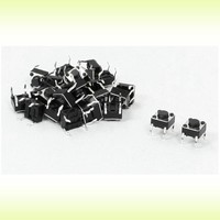 28PCS 6X 6X 4Mm 4Pins Momentary Dip Taktile Tact Push Button Switch