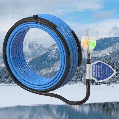 Dual Lights Heat Tape for Water Pipes   Self-Regulating Freeze Protection
