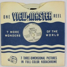 Vintage ViewMaster 965B Buffalo Bill Horse Thieves Reel Good Condition
