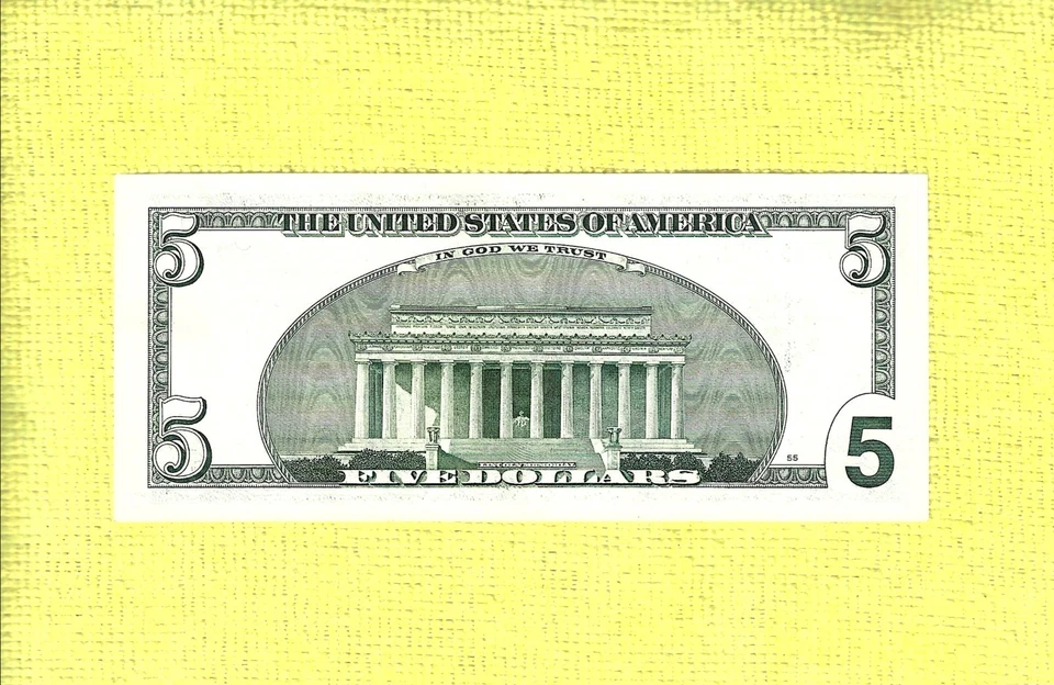 Federal Reserve $5 Note, Bank of Boston, MA, Series 2003 "A" Crisp & New - Image 2 of 2