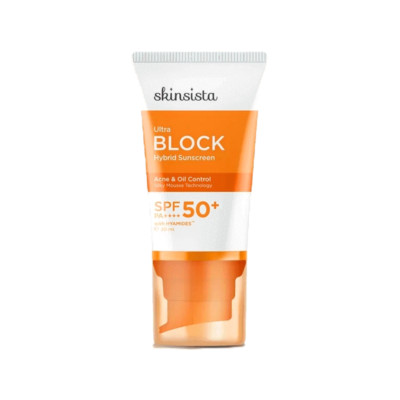 Skinsista Ultra Block Hybrid Sunscreen SPF50+ PA++++ Acne Oil Control Silky 30ml