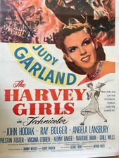 Original 1946 Judy Garland “The Harvey Girls“ Linen-Backed MGM Movie Poster