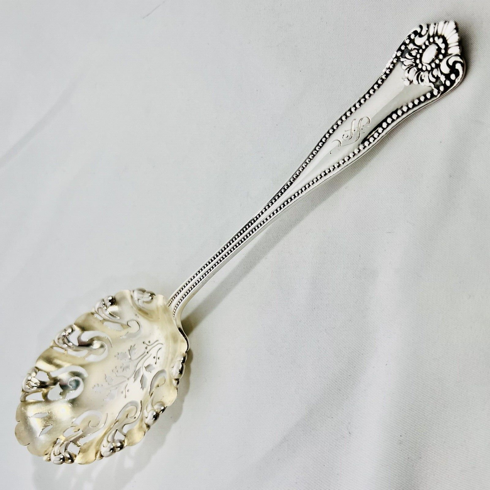 LEXINGTON Serving Spoon J. B. & S. M. KNOWLES Silver & Gold Wash 7 3/4