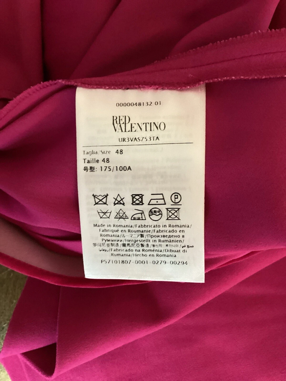 Abito rosso Valentino fucsia taglia US12 IT48 AUTENTICO NUOVO CON ETICHETTE