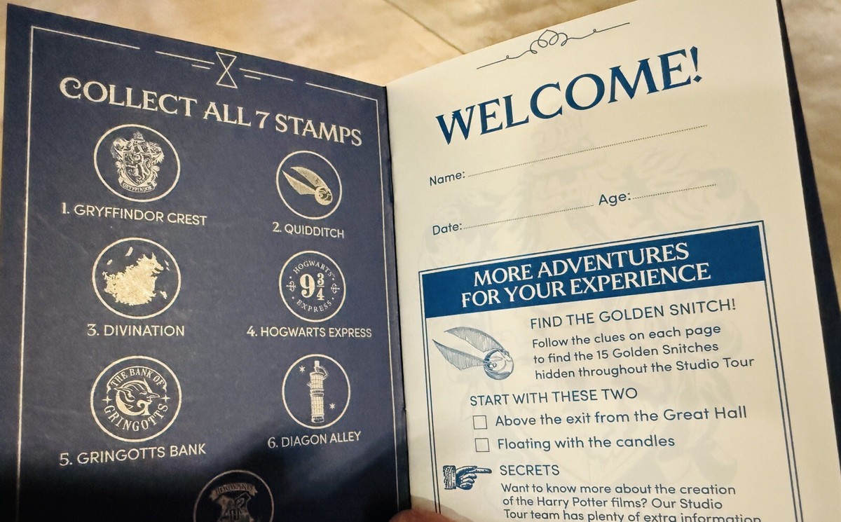 The Making Of Harry Potter ACTIVITY Stamp PASSPORT BOOK - WB
