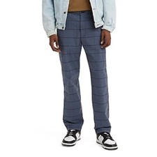 Levi's XX Chino EZ Taper Blue Black Plaid Check Pants With Drawstrings Size M