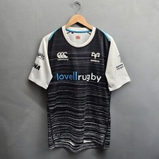 Ospreys Rugby Shirt Mens Large 2018/19 Home Canterbury Lovell Jersey Black White