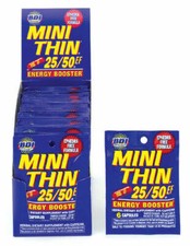 MINI THIN 25/50 HERBAL DIETARY SUPPLEMENT W/ CAFFEINE- 24 Packets of 6 cap each