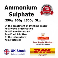 250g - 3kg AMMONIUM SULPHATE 98.5-100% Fertiliser / Wood Preservative FREE POST