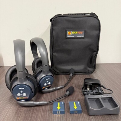 Eartec PRO16 Full Duplex Wireless Headsets for 2 Users (2 Dual Ear Headsets)