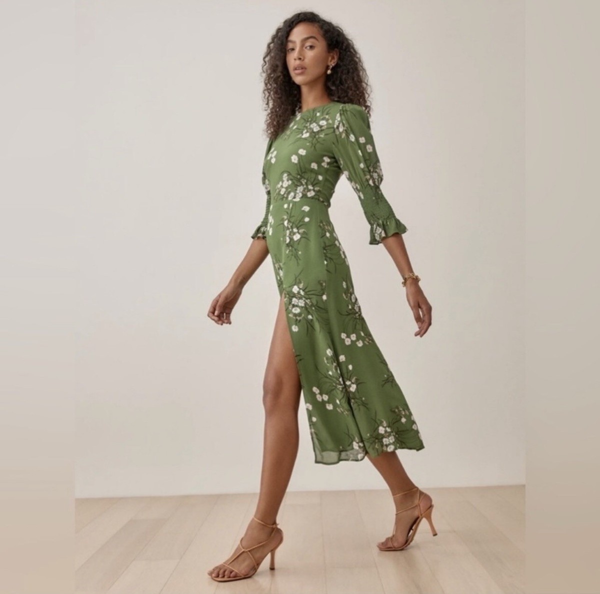 zimmermann halcyon flutter linen midi dress Zimmermann Halcyon Printed Linen Midi Dress main image 0
