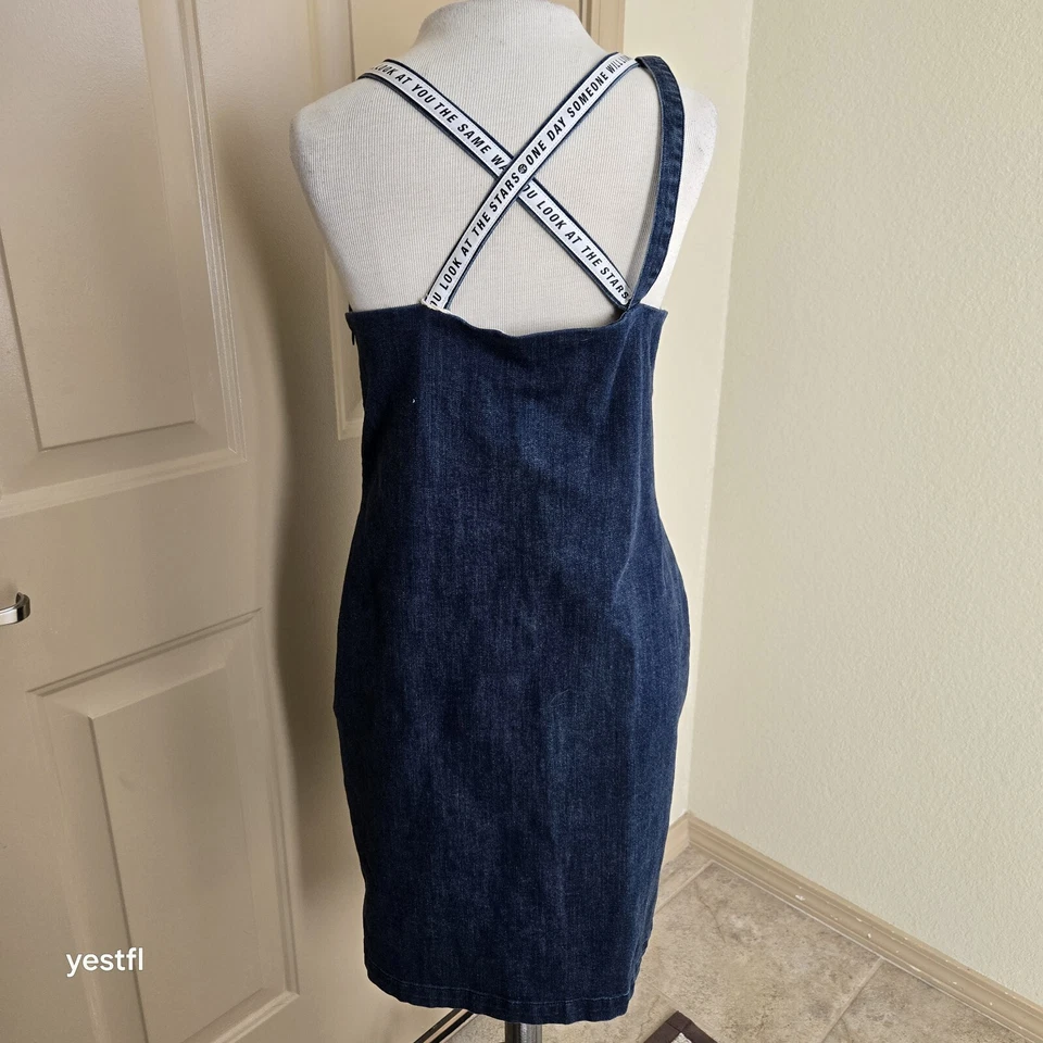 NUEVO CON ETIQUETAS Y2K FRANKIE MORELLO Vestido Denim Talla IT46 US 10 Foto 3 de 4