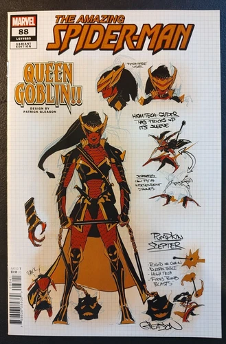 AMAZING SPIDER-MAN 88 2022 1:10 GLEASON DESIGN VARIANT 1ST QUEEN GOBLIN NM+!🔑🔥
