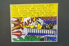 Roy Lichtenstein "Takka Takka" Mounted off-set Color Lithograph 1971 Rep