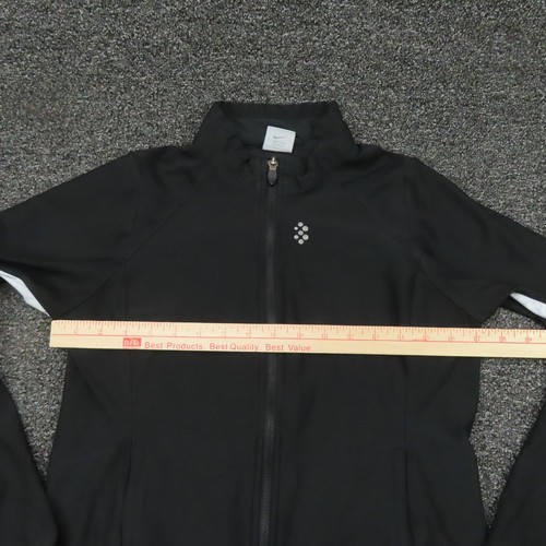 Nike Jacket Girls Medium Black Dri-Fit Full Zip Mock Neck Long Sleeve Gym Youth - Picture 3 of 10