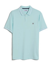 ORIGINAL PENGUIN ICONS TIPPED POLO SHIRT IN SPA RETREAT - 2XL WAS £60.00
