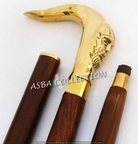 Antique Brass Victorian Handle Wooden Walking Stick at Best Price in