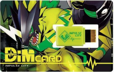 Digimon Vital Bracelet Pulsemon Impulse City DIM Card - New Sealed