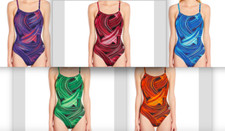 Speedo One-Piece Swimsuit Youth Girl's Endurance Turbo Stroke Flyback NWT 84