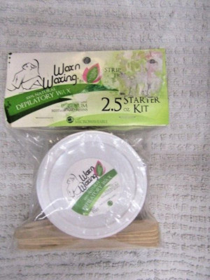 Natural Way Products~~100% Natural Depilatory Wax~~Strip Free~2.5 oz Starter Kit