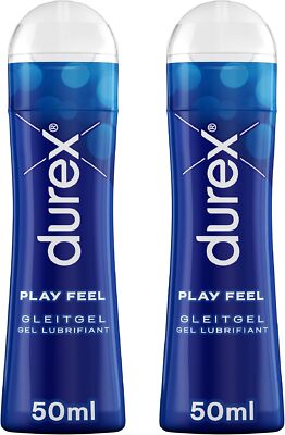Durex Play Feel Gleitgel auf Wasserbasis leichtes seidiges Gleitmittel 2 x 50 ml