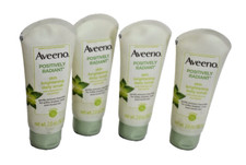 Aveeno Positively Radiant Skin Brightening Daily Scrub 2 oz each Lot of 4 New
