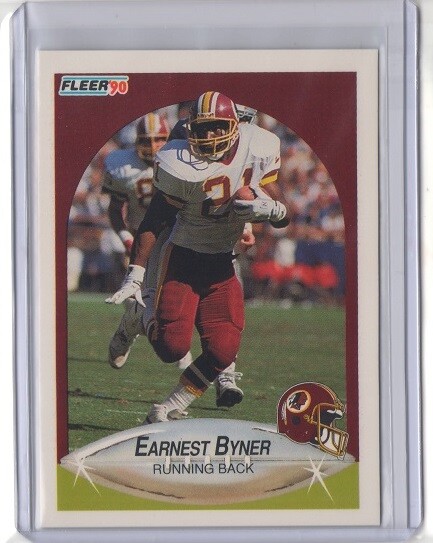 EARNEST BYNER 1990 Fleer Update #U-20 REDSKINS ECU 