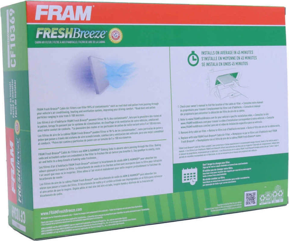 Filtro de aire de cabina compatible con BMW 540i 528i M5 Fram 1997-2003 Foto 4 de 4