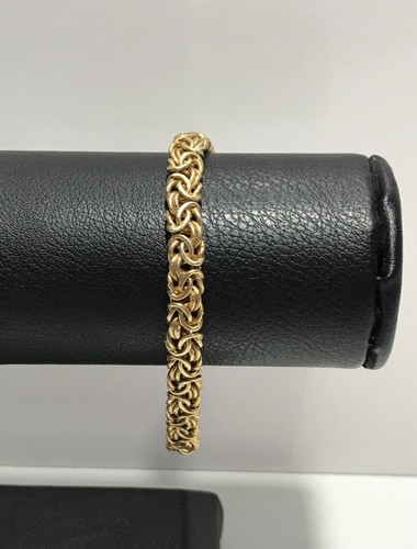 925 Sterling Silver Gold Vermeil Italy Byzantine Bracelet 6.75" - 第 1/13 張圖片