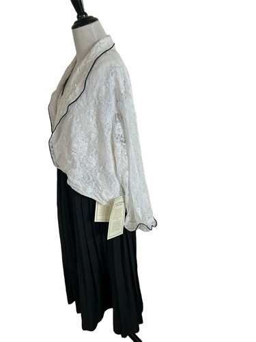 Vintage Roaman's Womens Plus Size 24W White Sequins Midi Dress Evening Holiday - Picture 2 of 19