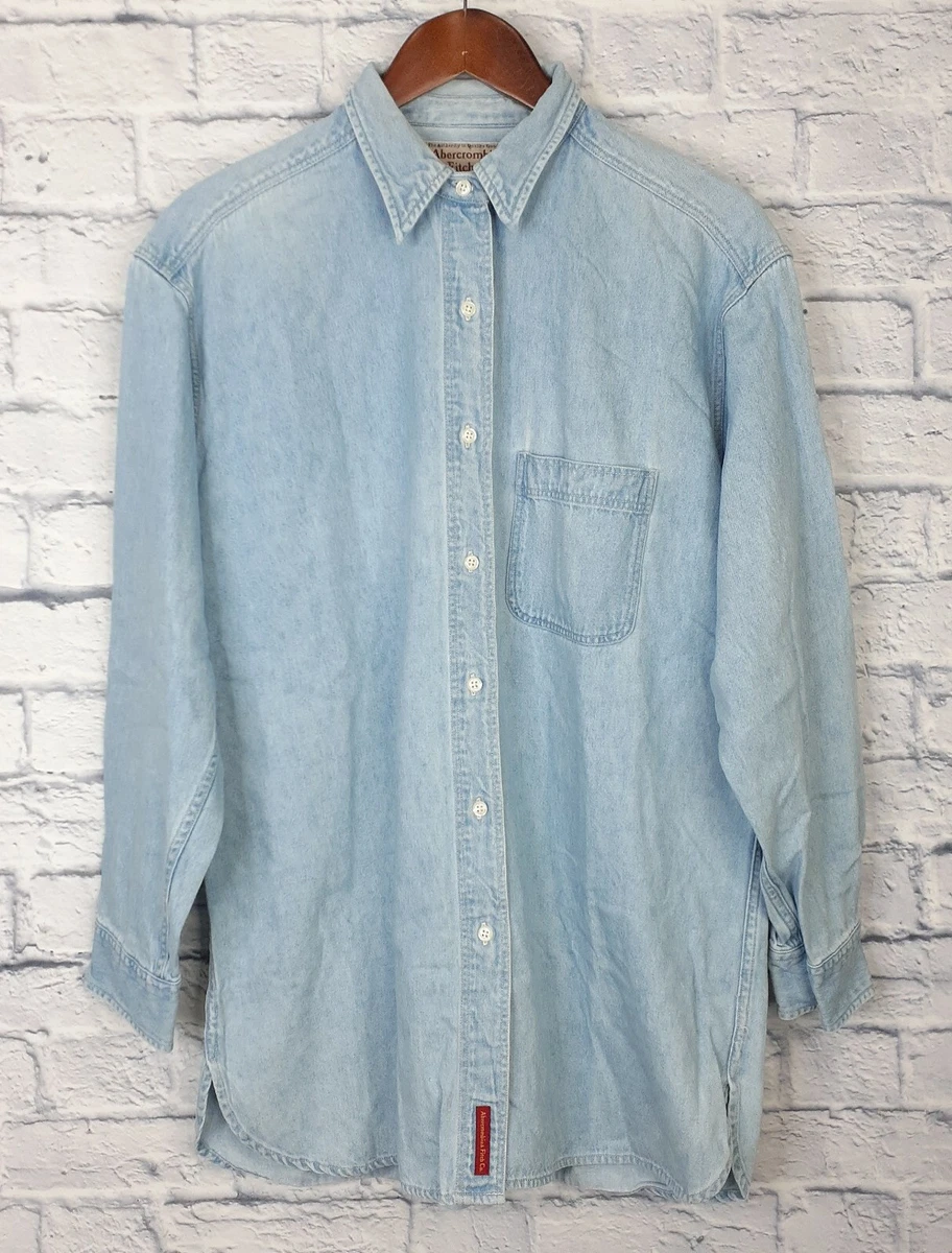 Abercrombie mens sale denim shirt