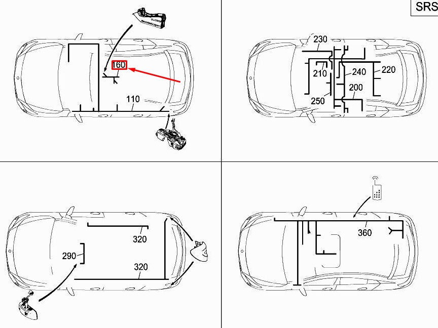 Faisceau de câbles de la console centrale MERCEDES-BENZ CLA C117 A1765400602