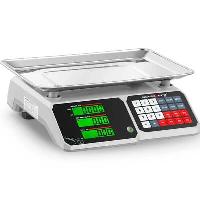 STEINBERG SYSTEMS Kontrollwaage LCD Profi Ladenwaage Preiswaage 30Kg 1G Marktwaage Tischwaage