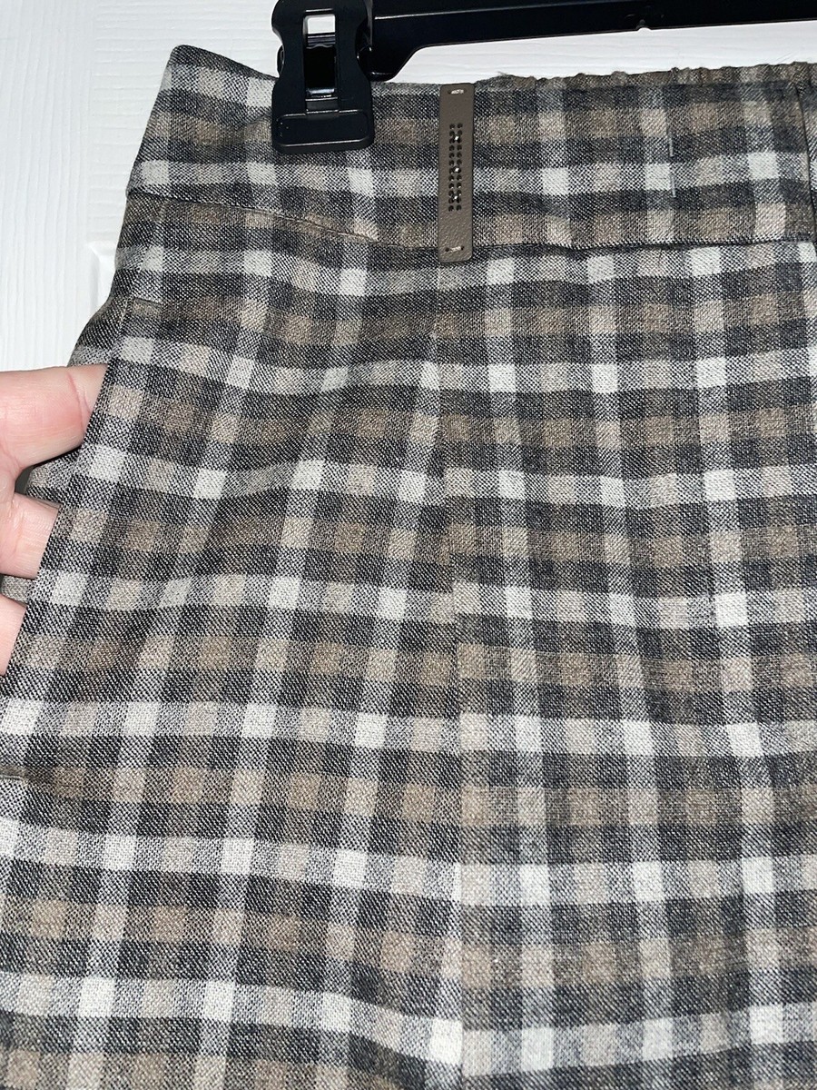 パンツ PESERICO FW24 Check wool trousers (P04599 01918946) PESERICO WOMANS CHECKERED WOOL BLEND TROUSERS SZ EU 42/US 6