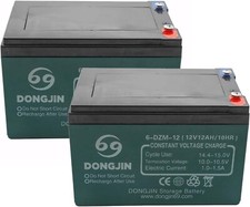 2 Pack 6-DZM-12 12V 12Ah Battery for Go Kart Scooter Bicycle ATV Quad Golf Buggy