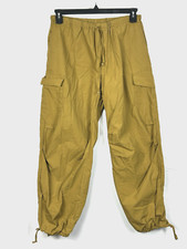 Pilcro Tactical Cargo Pants Medium Cargo Pockets Drawstring Waist Ankle Brown