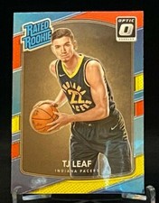 2017-18 Donruss Optic Rated Rookie Red Yellow #183 TJ Leaf Indiana Pacers