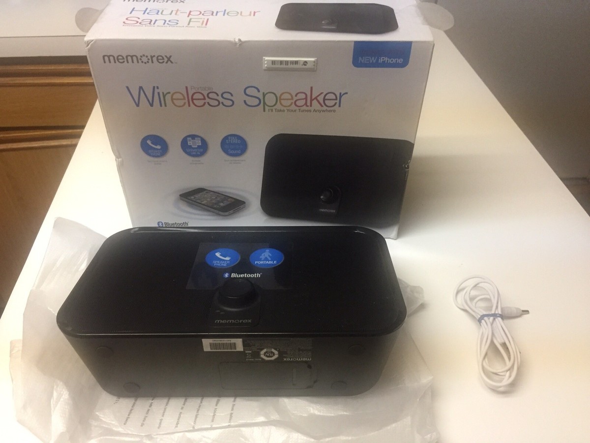 Memorex Wireless Bluetooth Portable Speaker MW550 With USB Cable Excellent 