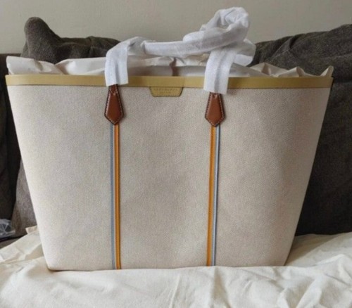 TORY BURCH PERRY CANVAS OVERSIZED TOTE $598 - Picture 3 of 8