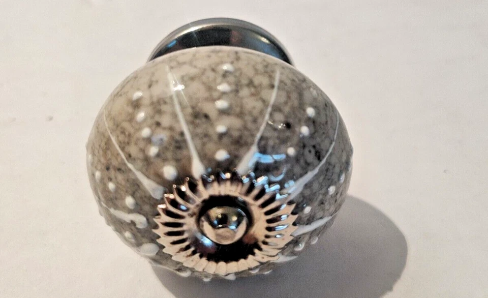 Lote de 16 tiradores decorativos esmaltados pintados a mano piedra mármol dibujar Foto 2 de 4