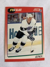 1991-92 Score Hockey Card #27 Rob Blake  Los Angeles Kings HOF NMMt Free Ship