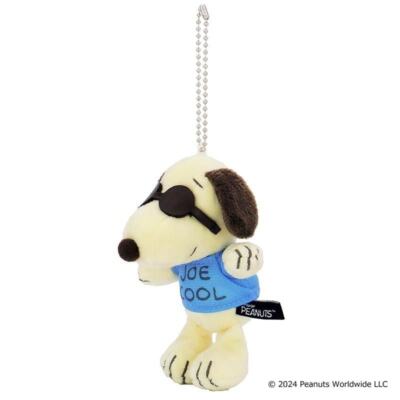 Peanuts SNOOPY Plush keychain Sax Blue Joe Cool Snoopy mascot