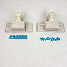 Martha Stewart Double Edge Craft Punch Cherry Blossom Daisy Lace Lot of 2